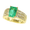 Kutchinsky s Green Splendour: 2.33ct Emerald Engagement Ring with Diamond Accents